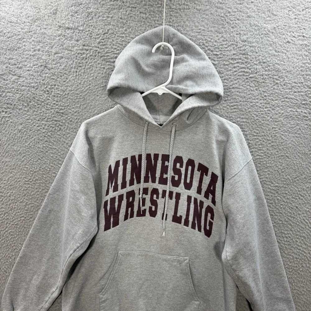 Vintage Hanes Sweatshirt Adult Large Gray Hoodie College Grunge Skater 90s Y2K - Picture 8 of 9